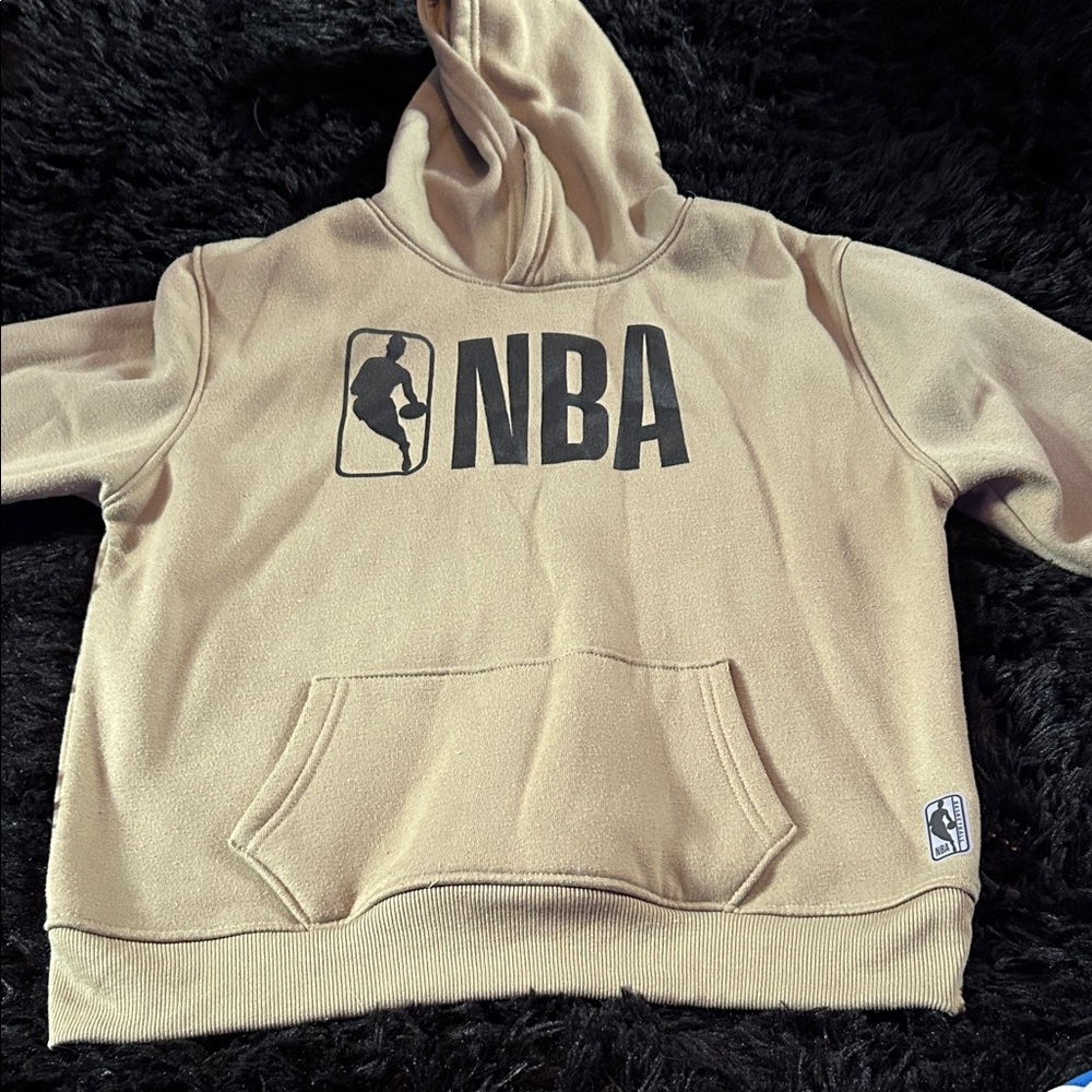 NBA Beige Hoodie with Logo